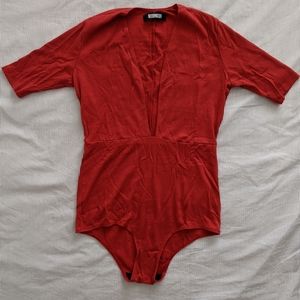 Reformation Deep V Bodysuit